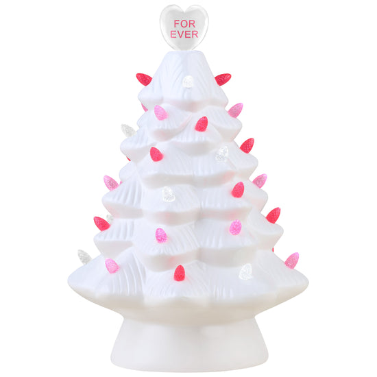 Miss Valentine 12" White Ceramic Tree - Mr. Christmas