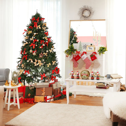 Wide shot of Mr. Christmas Animated Santa's Marching Band in a festive Christmas room setup