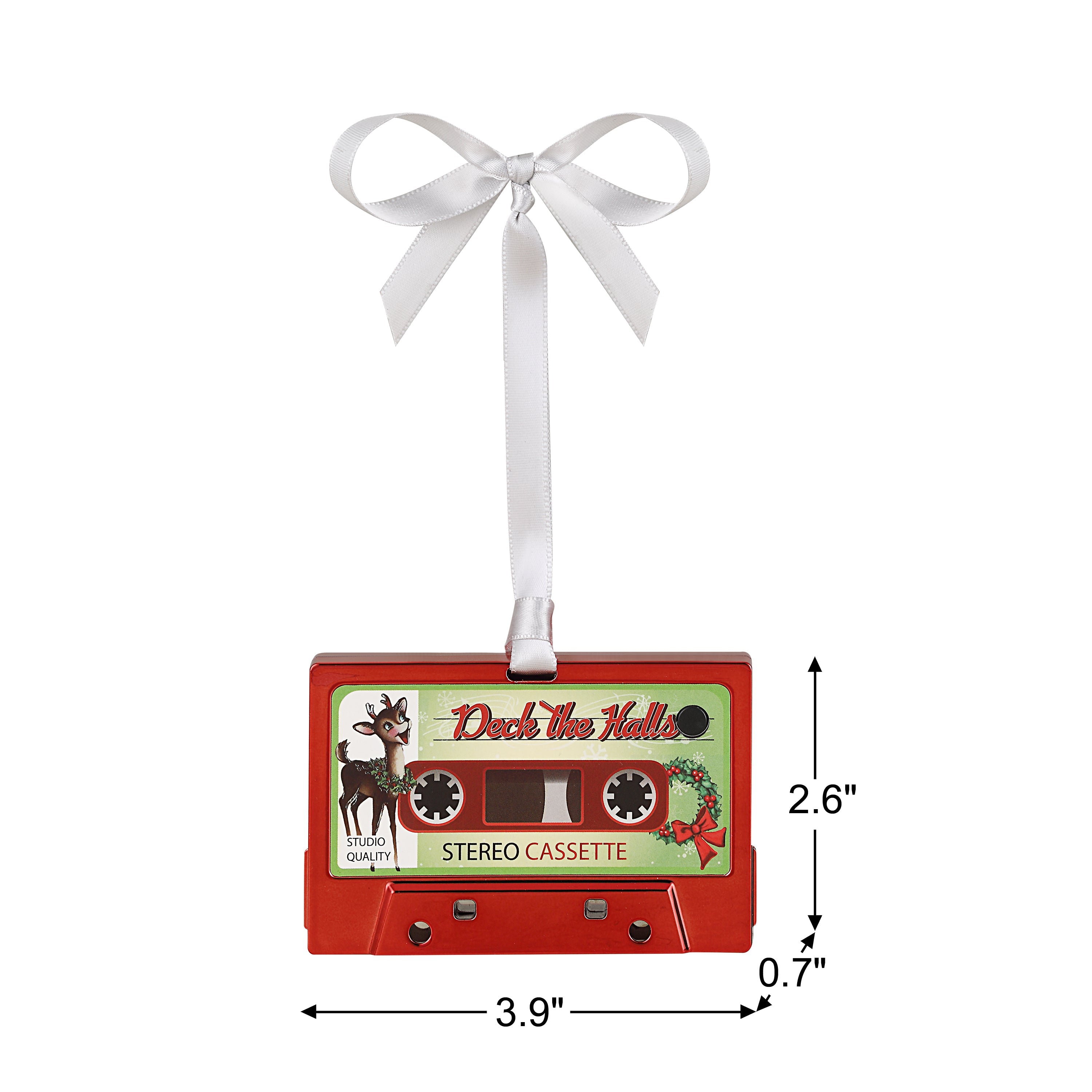 Musical Cassette Ornaments Set - Red & Green - Mr. Christmas