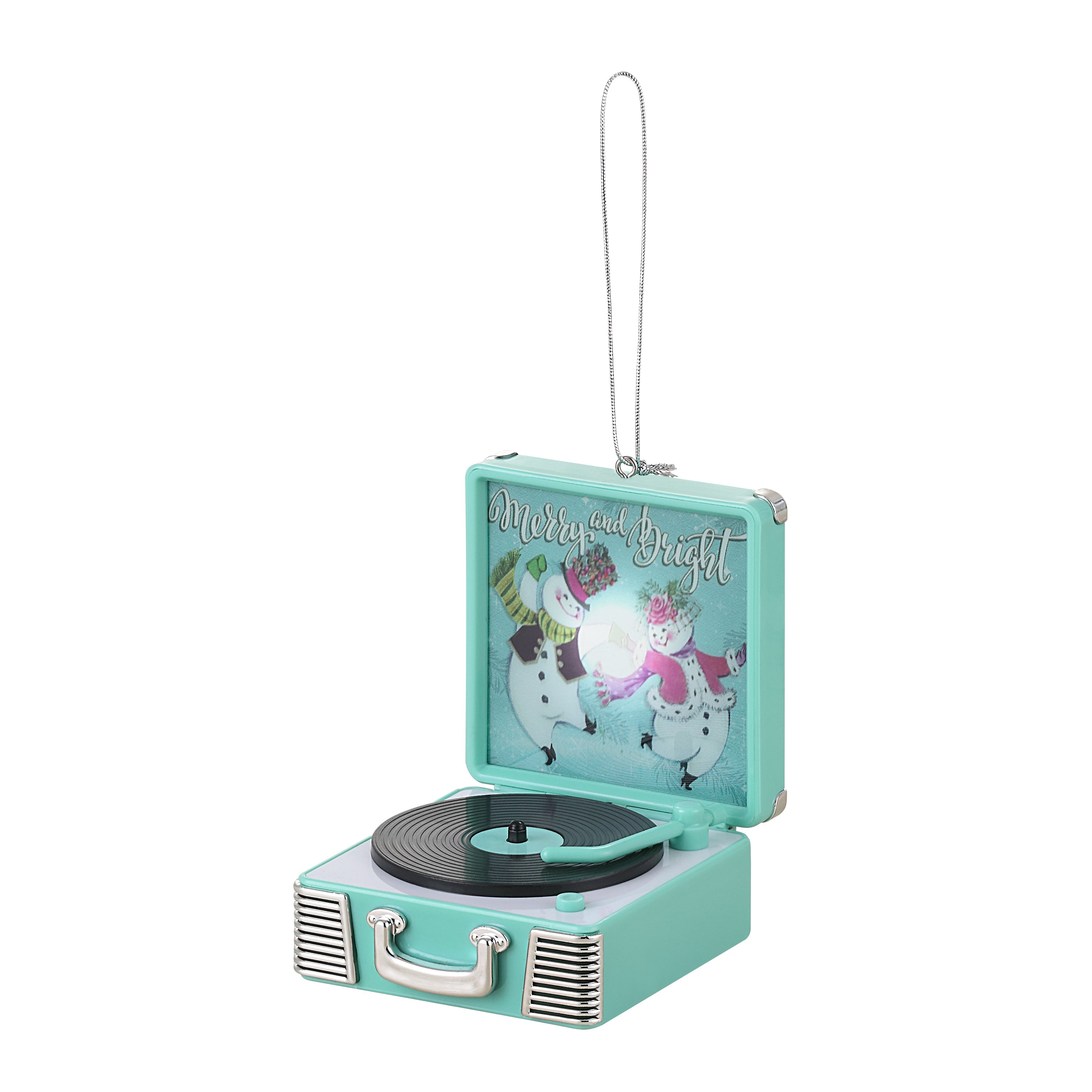 Musical Vintage Record Player - Teal - Mr. Christmas