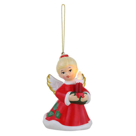 Nostalgic Ceramic Ornament - Angel with Candle - Mr. Christmas