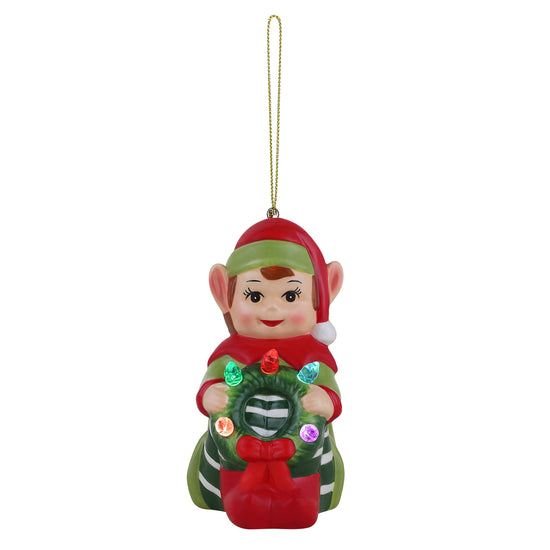 Nostalgic Ceramic Ornament - Elf - Mr. Christmas