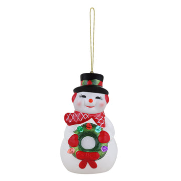 Nostalgic Ceramic Ornament - Snowman - Mr. Christmas