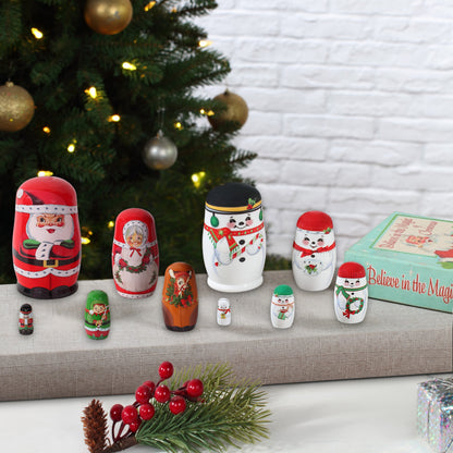 Nostalgic Nesting Figures - Santa and North Pole Pals - Mr. Christmas