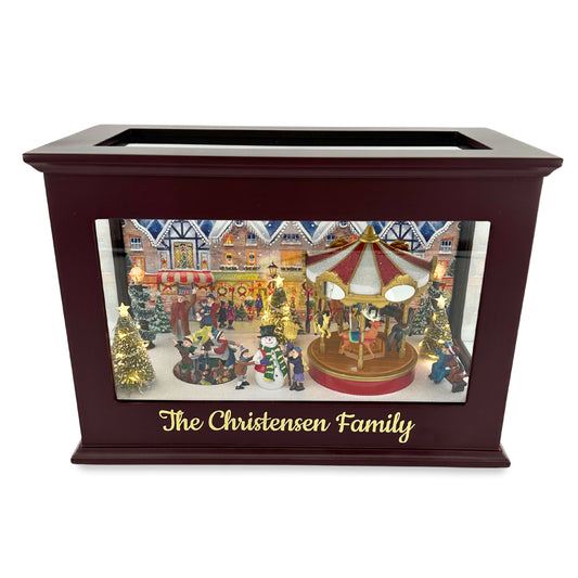 Personalized 13 in. Animated Heirloom Music Box - Mr. Christmas