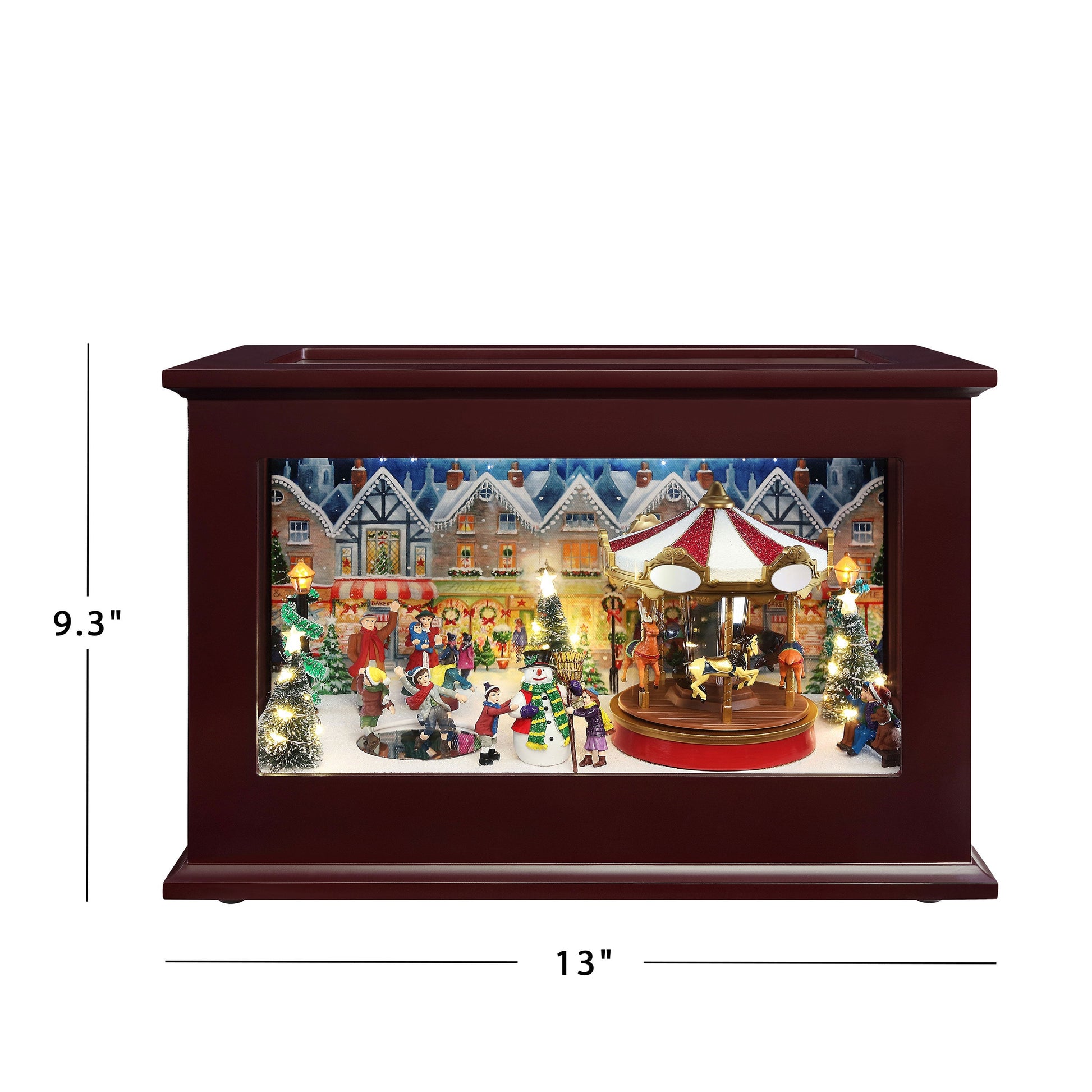 Personalized 13 in. Animated Heirloom Music Box - Mr. Christmas