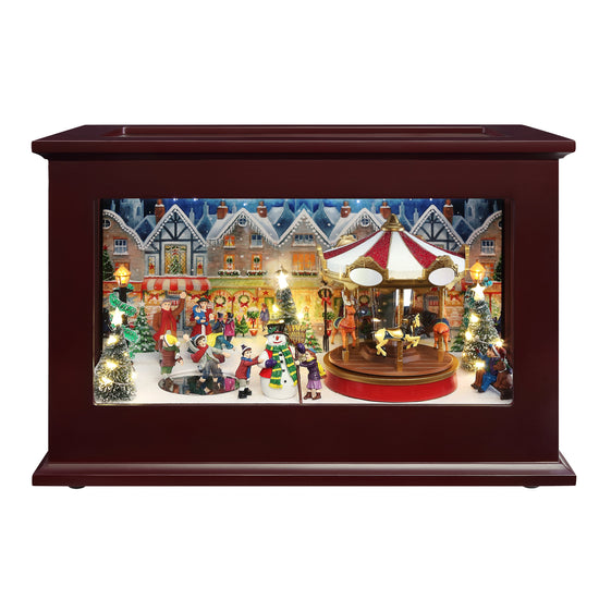 Personalized 13 in. Animated Heirloom Music Box - Mr. Christmas