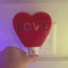 Miss Valentine Ceramic Candy Heart Love Red Nightlight