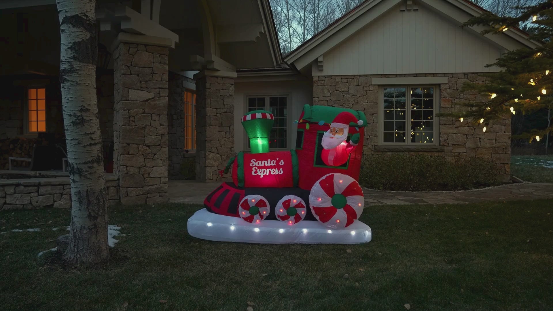 6 ft. Outdoor Lit Inflatable - Santa's Express Train