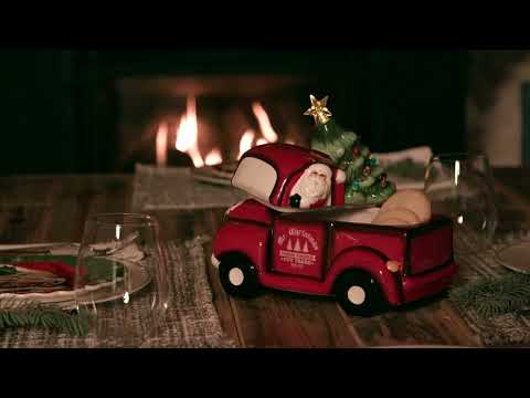 10.5" Nostalgic Ceramic Lit Truck Cookie Jar Video