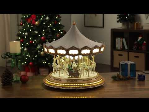 90th Anniversary Collection - Animated & Musical Crystal Carousel Video