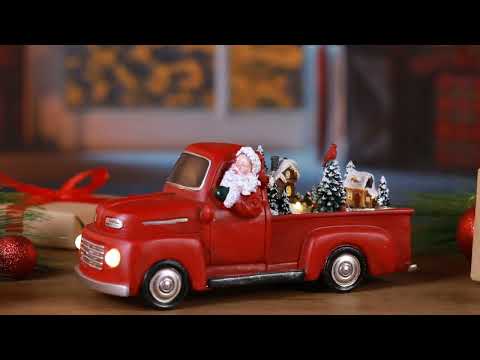 11" Animated Nostalgic Red Truck Video