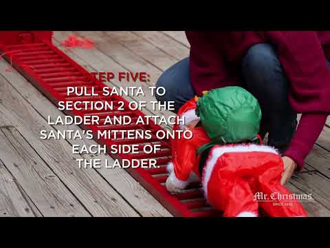 10' Outdoor Animated Super Climbing Santa Set-up Video