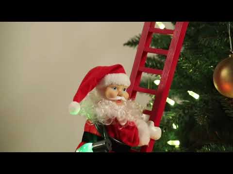 43 In. Animated Ladder Climbing Sculpted White Santa – Mr. Christmas