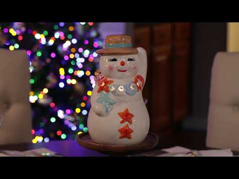 10" Ceramic Beach Snowman Video