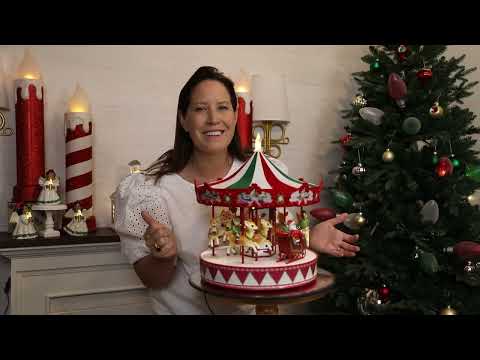 14 in. Animated Vintage Carousel – Mr. Christmas