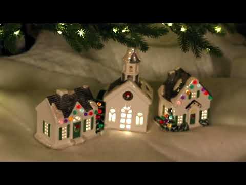 8" Nostalgic Ceramic Village Church Video
