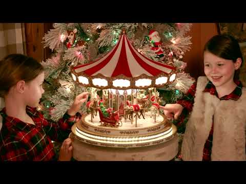 17" Regal Christmas Carousel Video