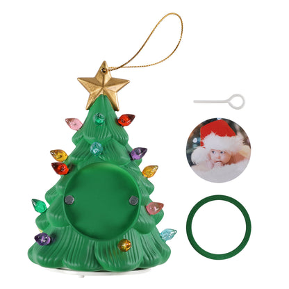 Recordable Nostalgic Tree Photo Frame Ornament - Green - Mr. Christmas