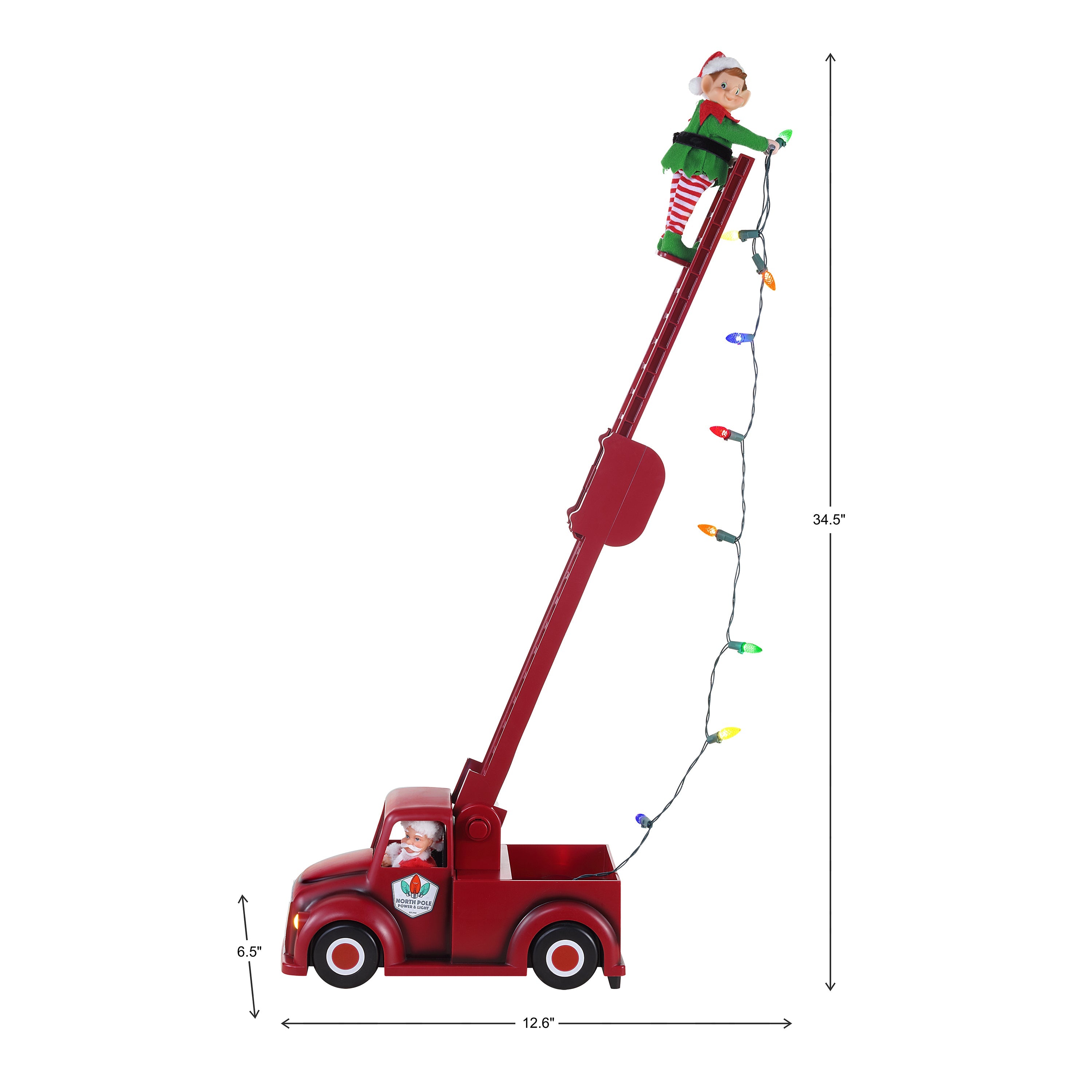 Santa's Utility Truck with Elf - Mr. Christmas