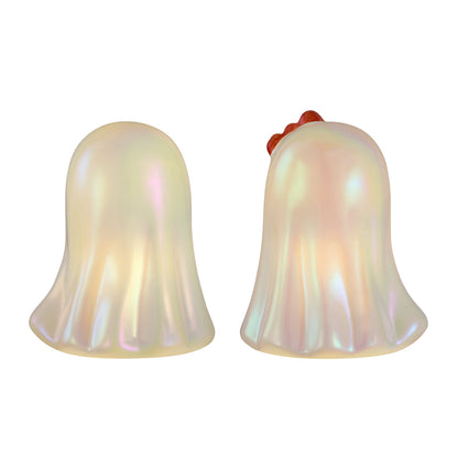 Set of 2 Mini Pearlized Glass Ghost Couple - Mr. Christmas