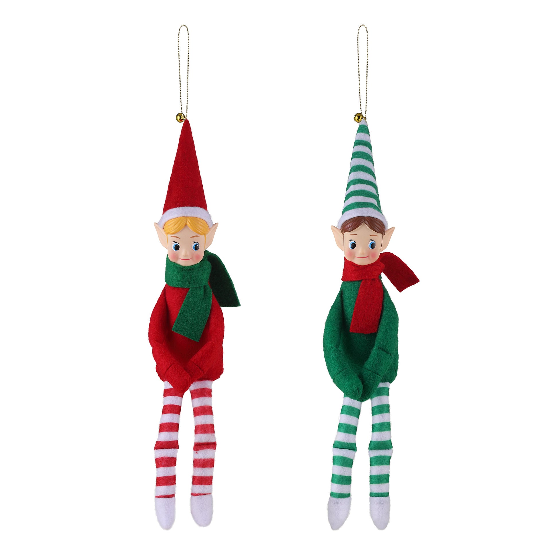 Set of 2 Recordable Knee Hugger Elves - Mr. Christmas