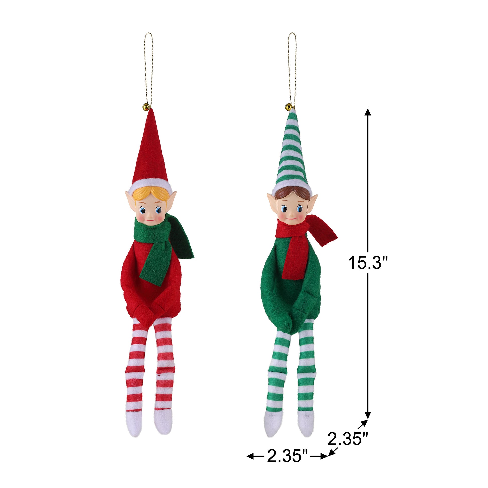 Set of 2 Recordable Knee Hugger Elves - Mr. Christmas