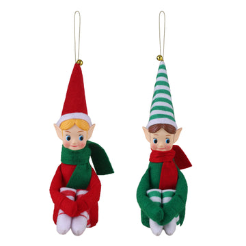 Set of 2 Recordable Knee Hugger Elves - Mr. Christmas