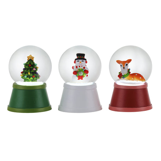 Set of 3 Mini Lit Snow Globes - Mr. Christmas