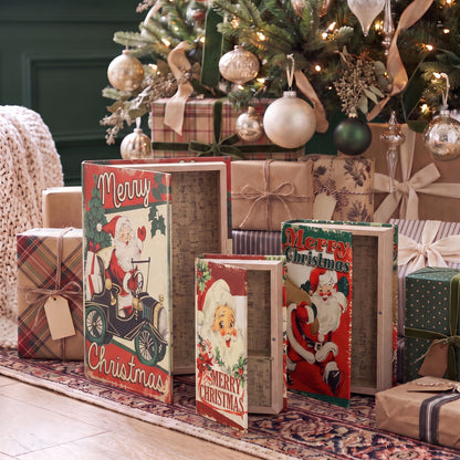 Set of 3 Nesting Books - Santa - Mr. Christmas