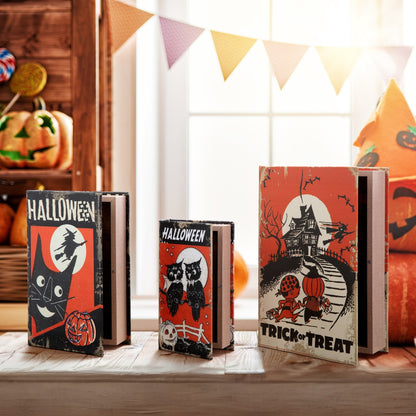 Set of 3 Retro Nested Storage Books - Mr. Christmas