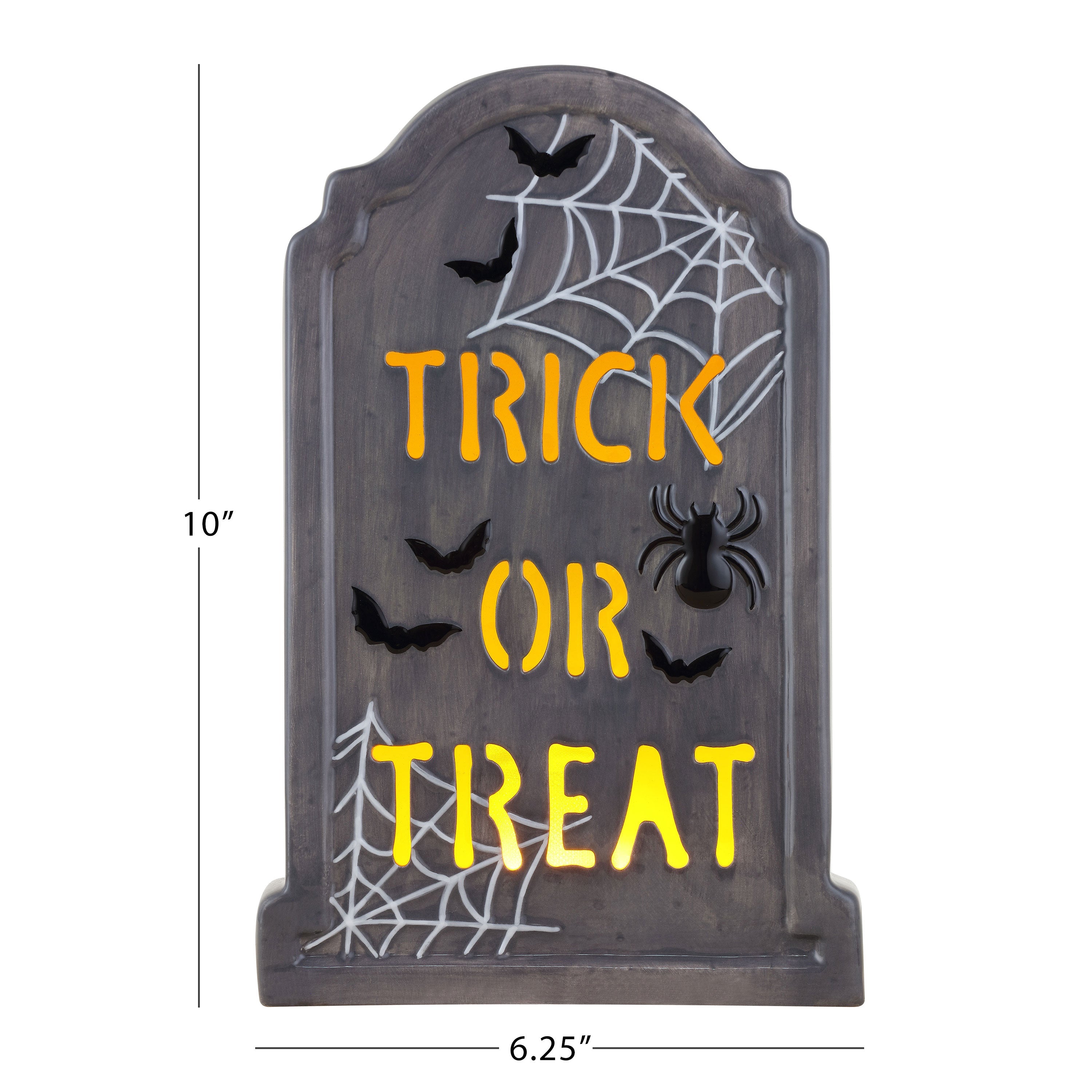 10" Ceramic LED Tombstone -Trick or Treat - Mr. Christmas
