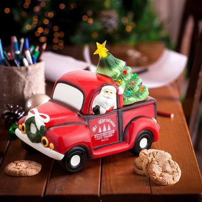 10.5" Nostalgic Ceramic Lit Truck Cookie Jar - Mr. Christmas