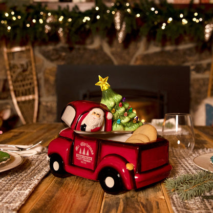 10.5" Nostalgic Ceramic Lit Truck Cookie Jar - Mr. Christmas