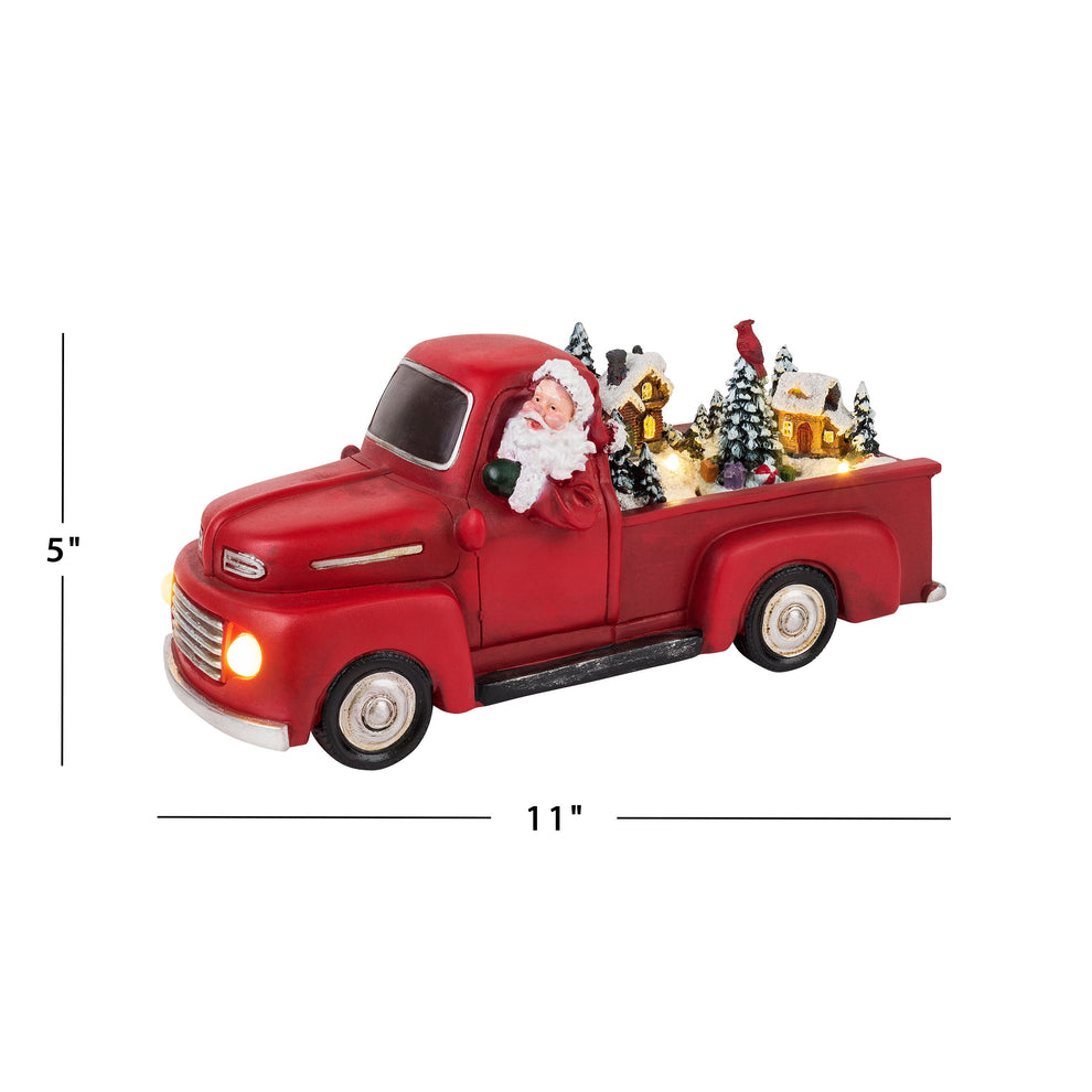 11 in. Animated Nostalgic Red Truck - White Santa – Mr. Christmas