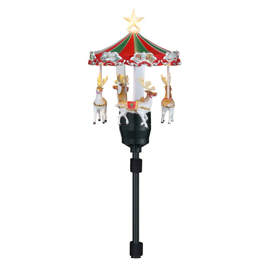 11" Animated Carousel Tree Topper