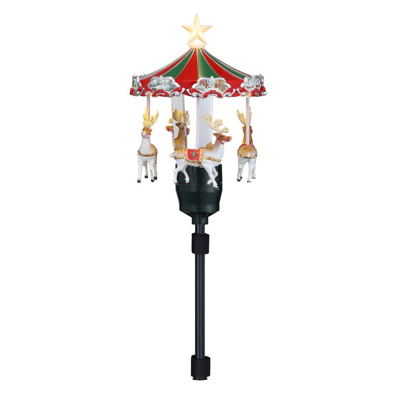 11" Animated Carousel Tree Topper