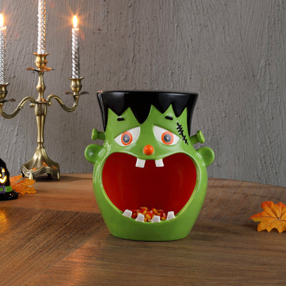 11.5" Motion Activated Ceramic Frankenstein Candy Bowl - Mr. Christmas