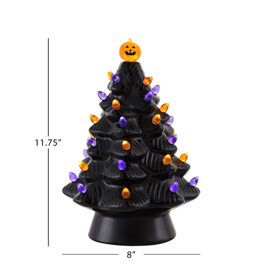 11.75" Black Halloween Tree - Adapter Operated - Mr. Christmas