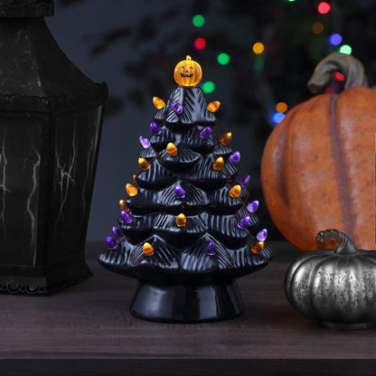 11.75" Black Halloween Tree - Adapter Operated - Mr. Christmas