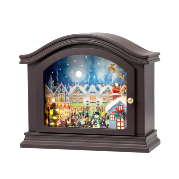 12" Animated Mantel Music Box - Mr. Christmas