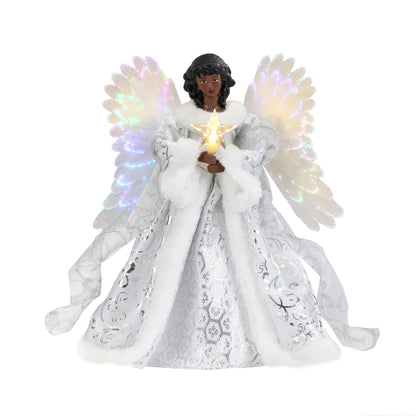 12" Fiber Optic Animated Tree Topper - Black Angel