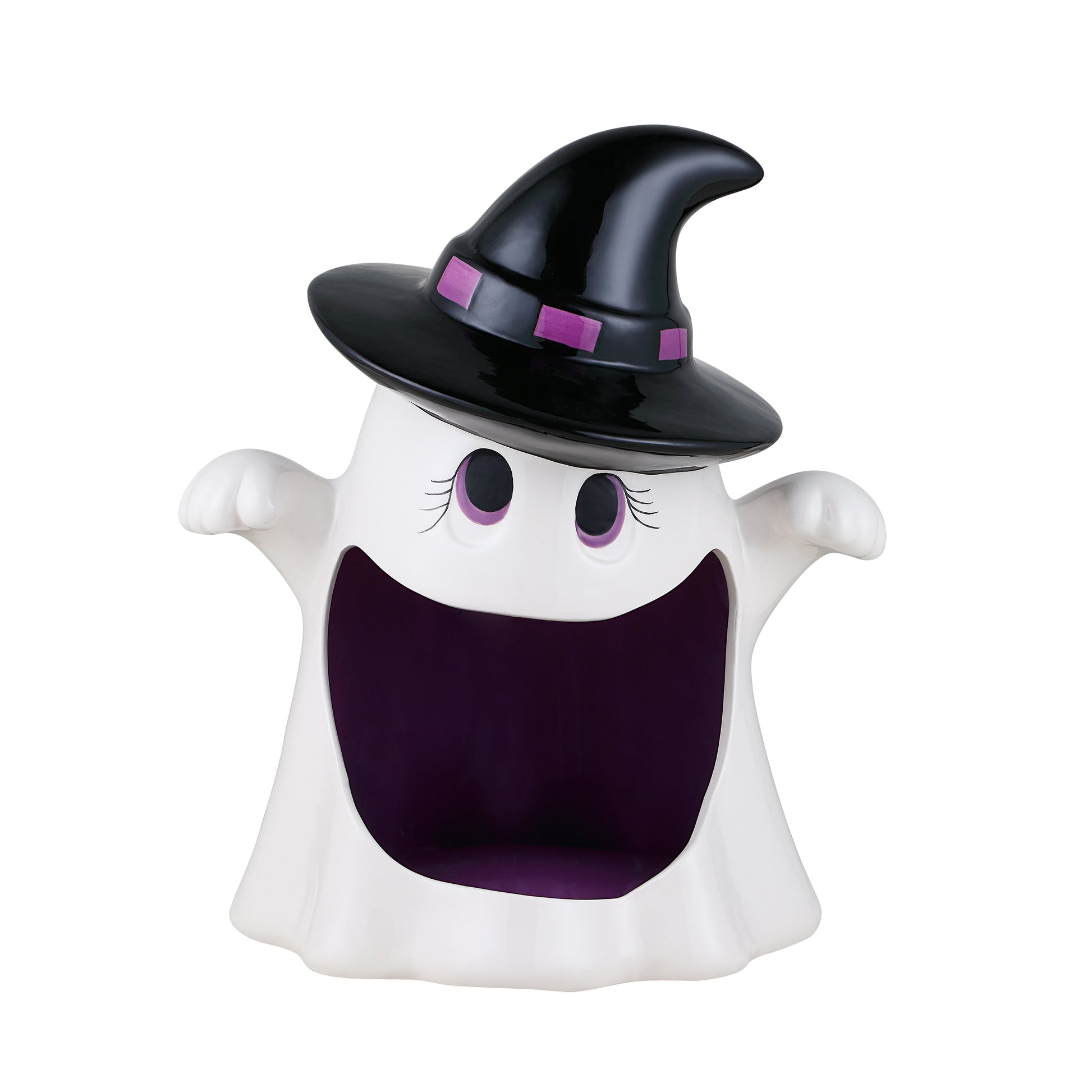 12“ Motion Activated Ceramic Ghost Candy Bowl - Mr. Christmas