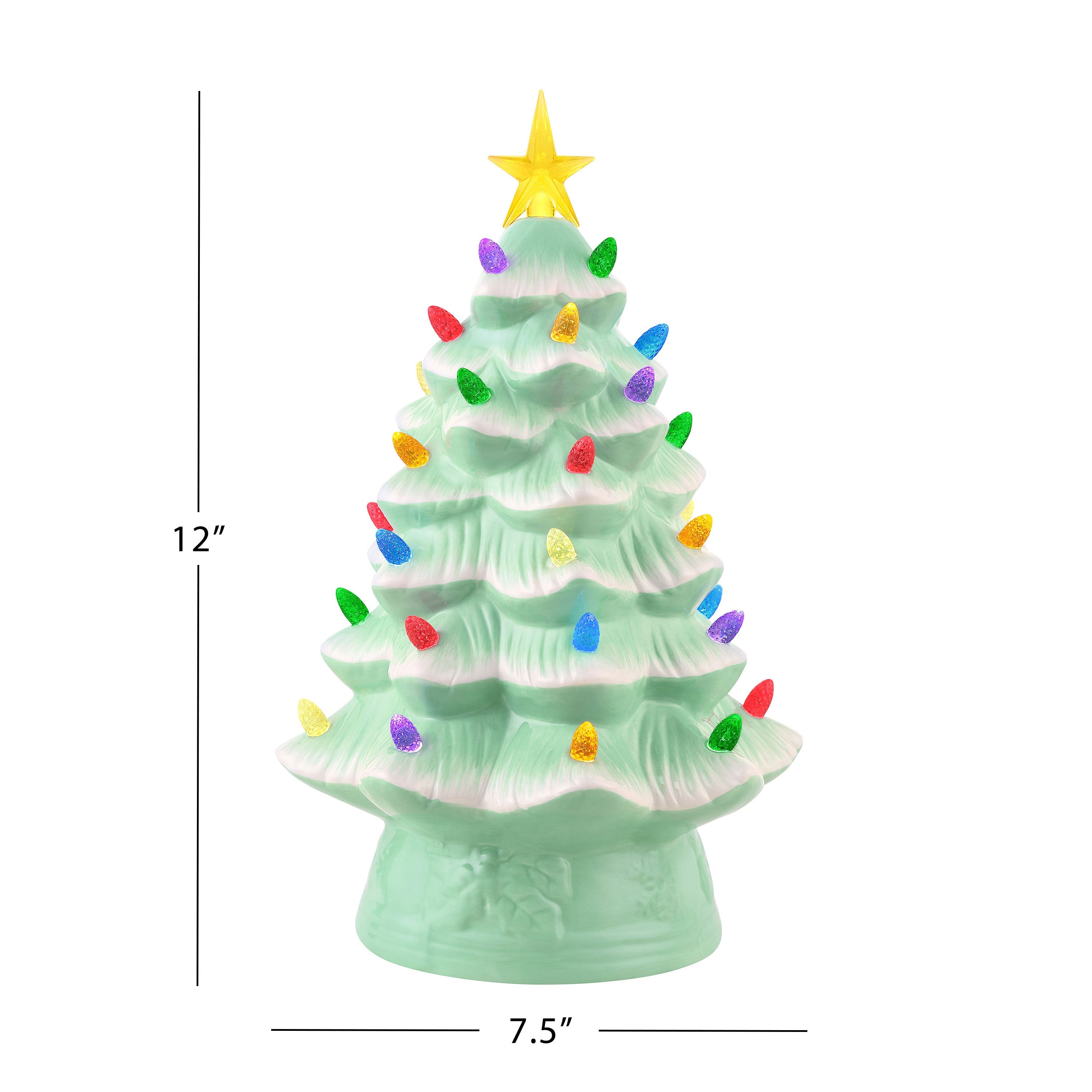 12" Nostalgic Ceramic Tree - Seafoam - Mr. Christmas