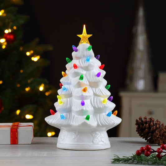 Mr. Christmas LED Green Nostalgic Ceramic Christmas Tree 14 in. - Ace  Hardware