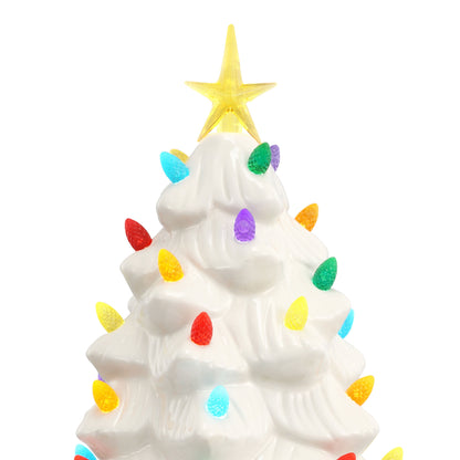 12" Nostalgic Ceramic Tree - White - Mr. Christmas