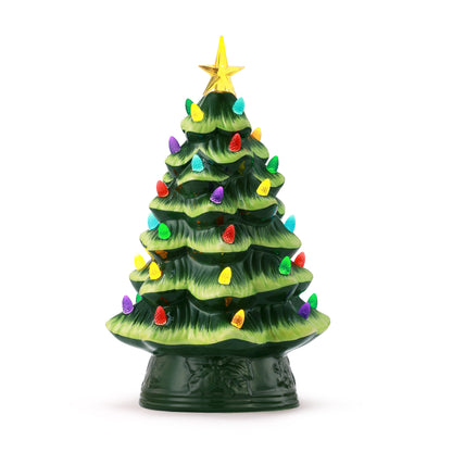 12" Nostalgic Ceramic Tree - Green