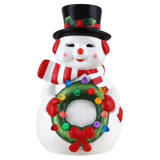12" Nostalgic Ceramic Figure - Snowman