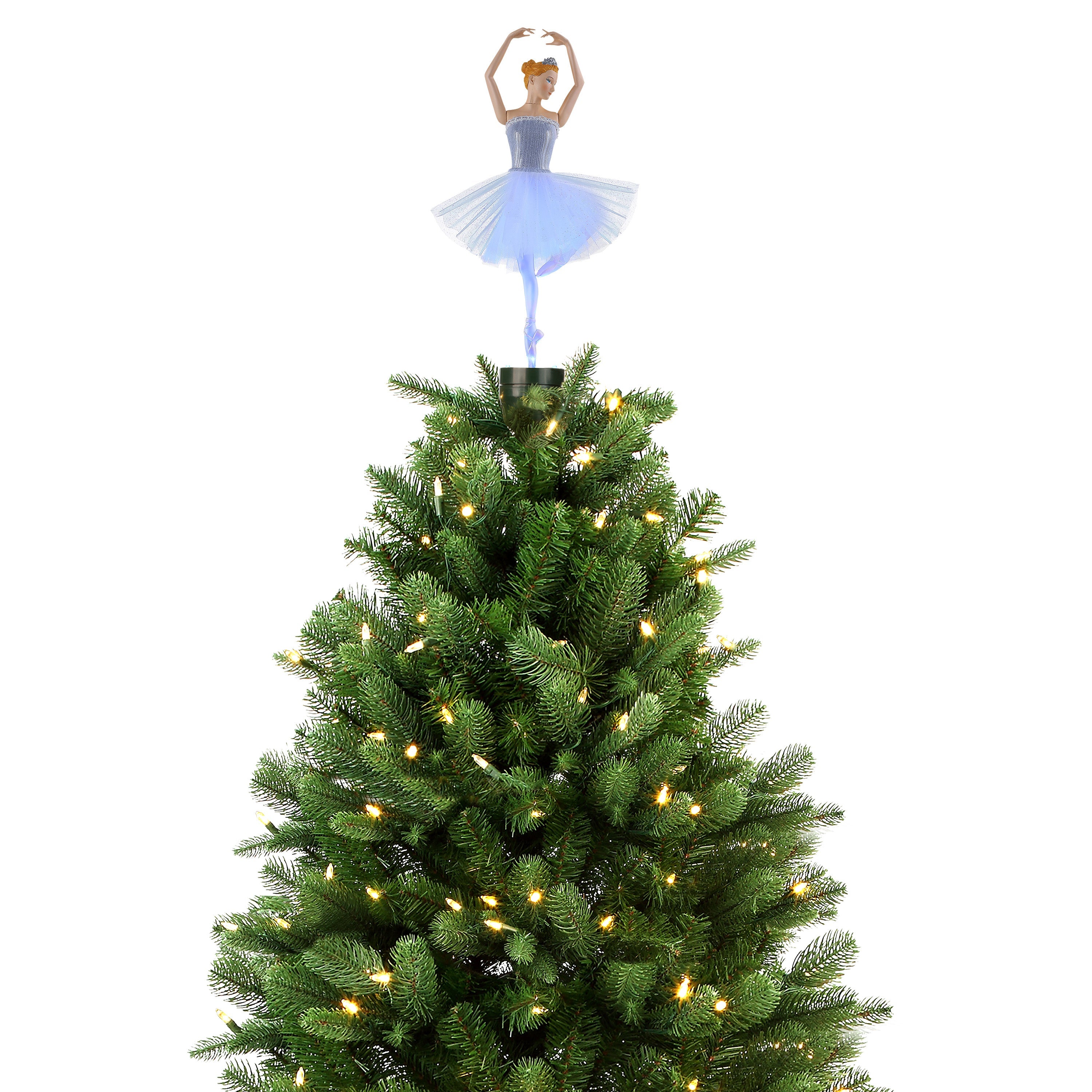 12.5" Animated Fiber-Optic Ballerina Tree Topper - Mr. Christmas