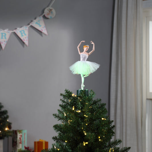 12.5" Animated Fiber-Optic Ballerina Tree Topper - Mr. Christmas